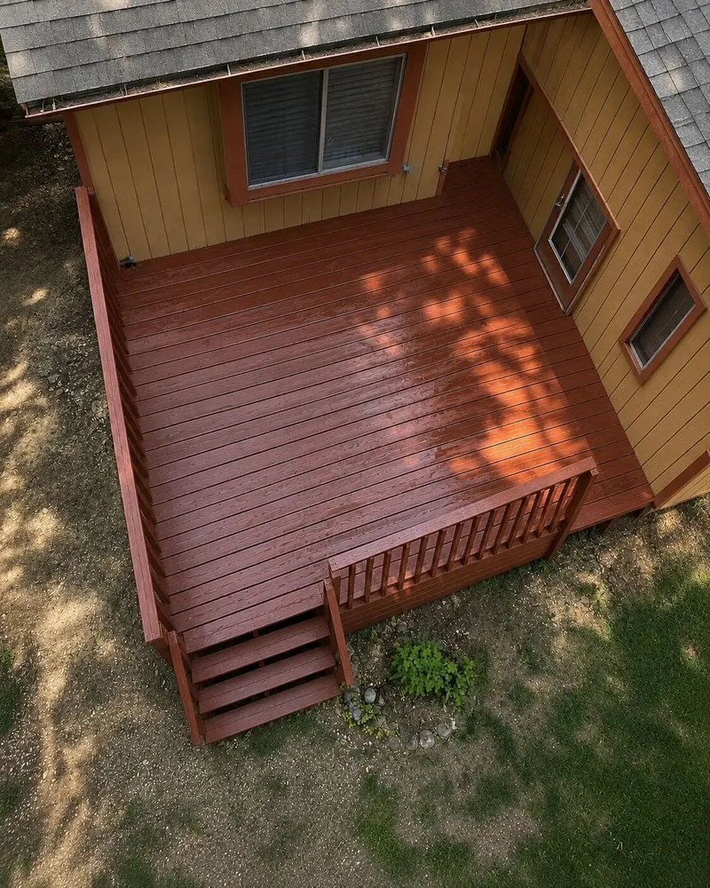 Deck staining after work
